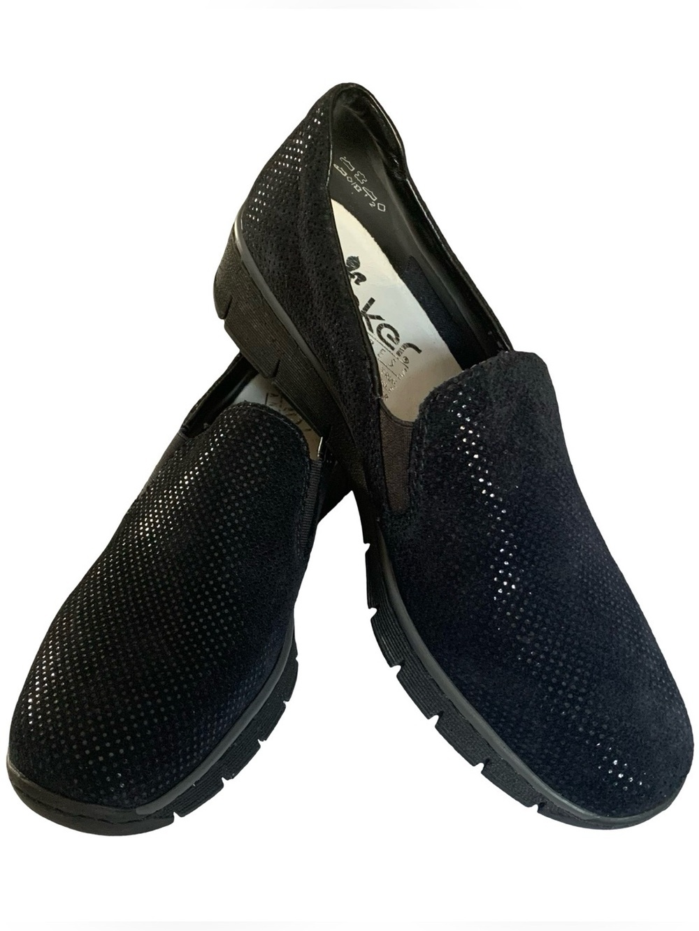 🆕 Rieker Antistress Loafers Genuine Suede Upper Wedge Comfort Casual Shoe 39 (8)